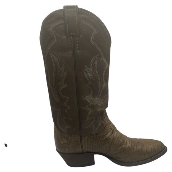 Justin Style 8493 Mink Iguana Lizard Western Style Cowboy Boots size 6 1/2 EE main image 7